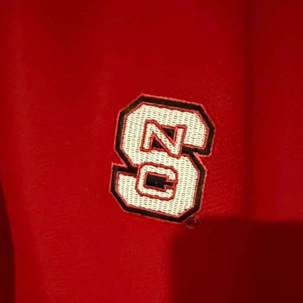 Adidas NC State Wolfpack 3-Stripe Red Men's Polo Shirt